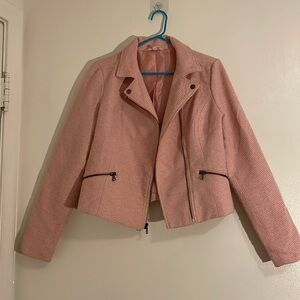 Candie’s Sparkly Pink Moto Blazer Jacket